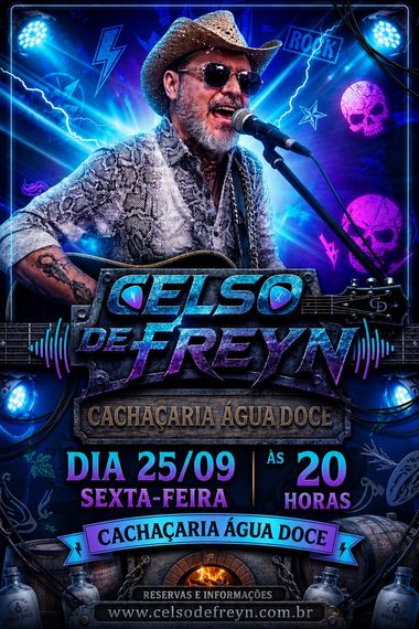 Próximo show — 25/09, Cachaçaria Água Doce