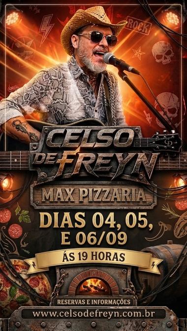 Show realizado — 04, 05 e 06/09, Max Pizzaria